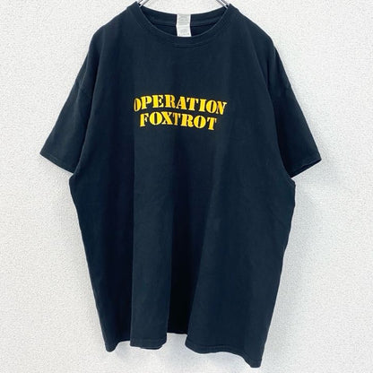 古着 used　GILDAN ギルダン　半袖プリントTシャツ　OPERATION　FOXTROT　黒　ブラック　XLサイズ