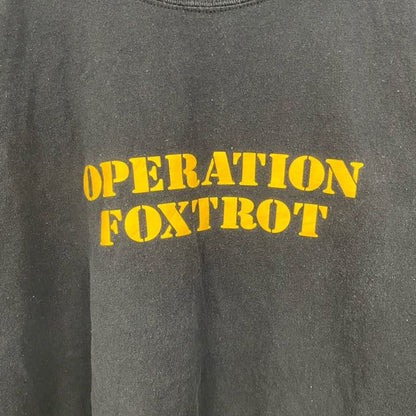 古着 used　GILDAN ギルダン　半袖プリントTシャツ　OPERATION　FOXTROT　黒　ブラック　XLサイズ