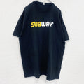 JERZEES　ジャージーズ　SUBWAY　サブウェイ　半袖プリントTシャツ　黒　ブラック　XLサイズ
