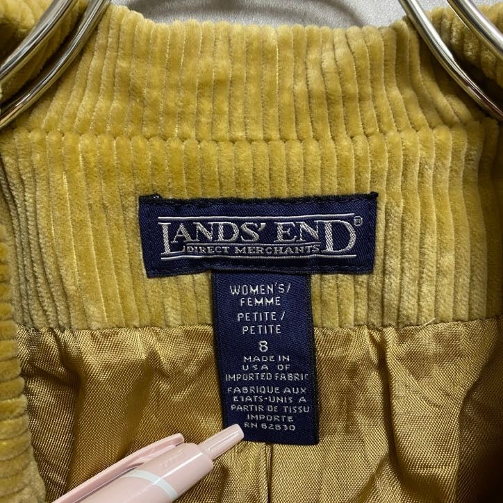 古着 used　～90s　LANDSEND　ランズエンド　コーデュロイテーラードジャケット　茶色　ライトブラウン　Lサイズ