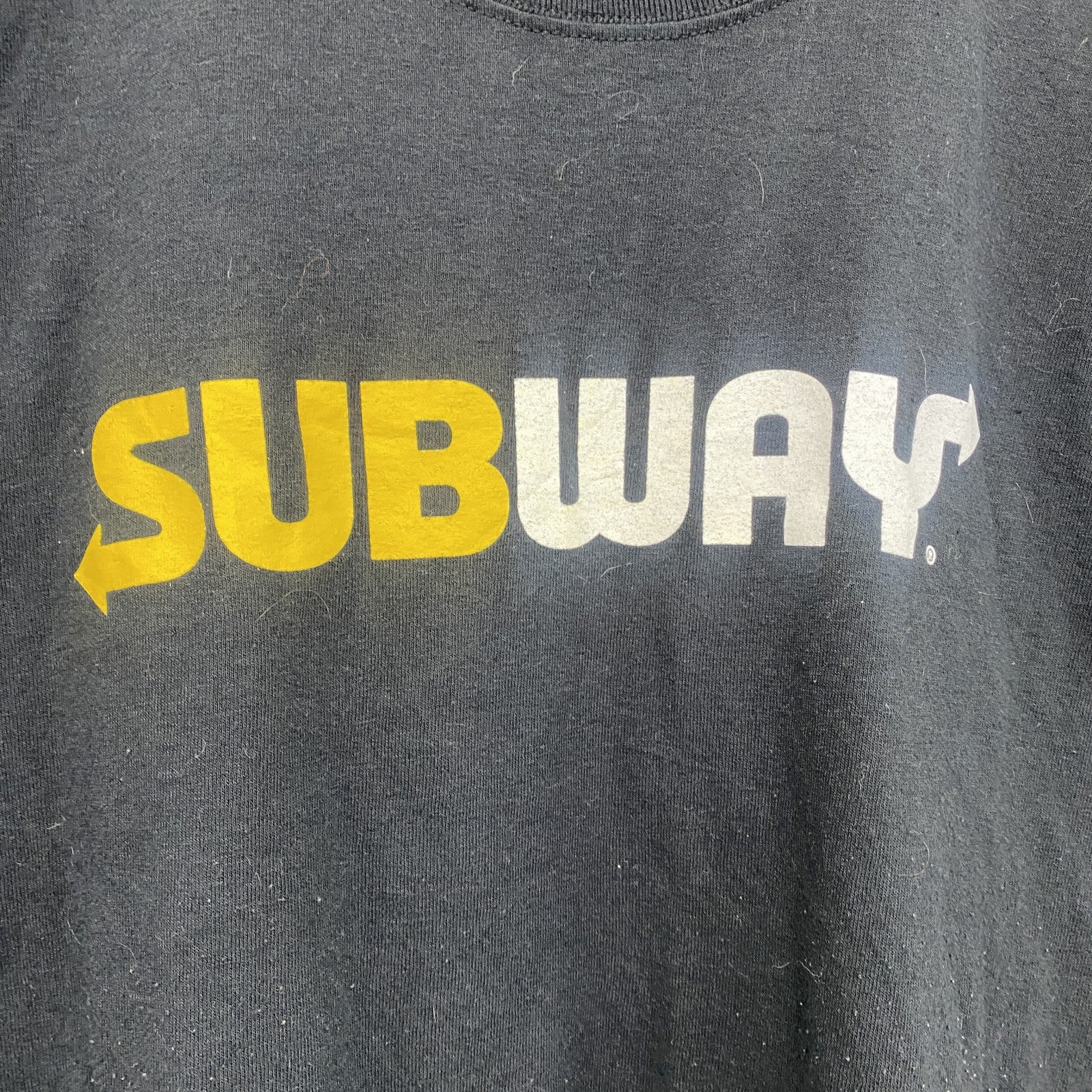 JERZEES　ジャージーズ　SUBWAY　サブウェイ　半袖プリントTシャツ　黒　ブラック　XLサイズ