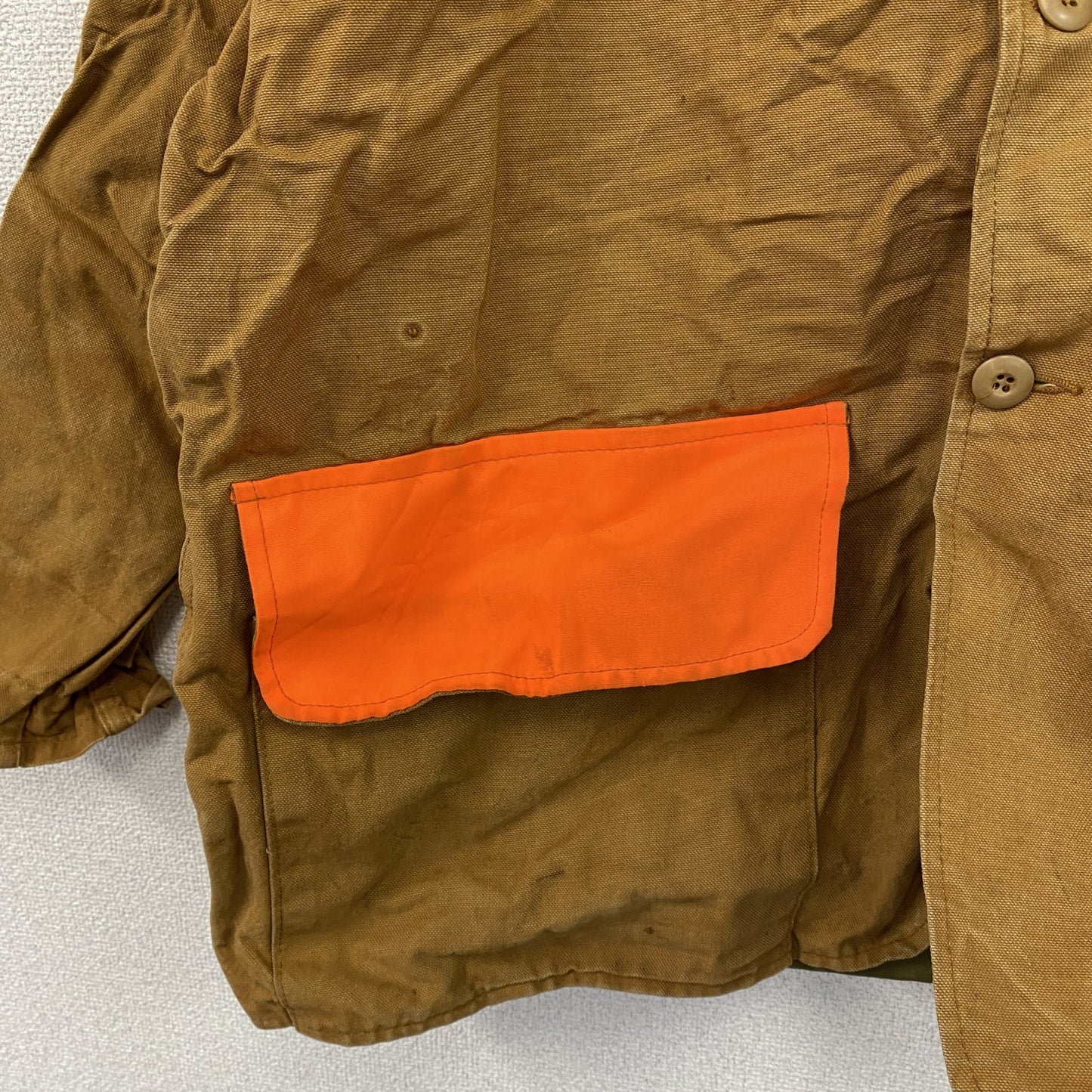 80s　SAFTBAK　サフㇳバック　ハンティングジャケット　コーデュロイカラー　ブラウン　オレンジ　XLサイズ