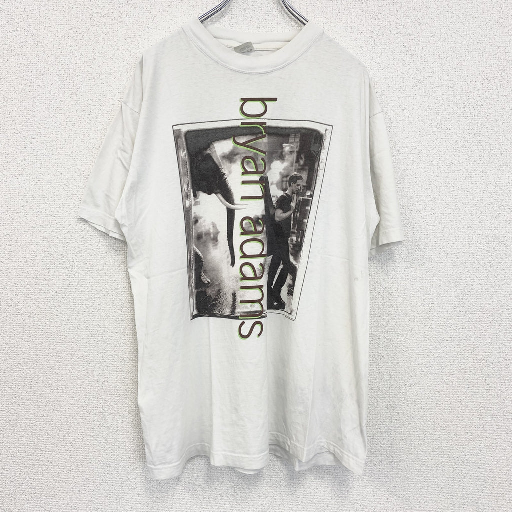 古着 used　BG　半袖ライブTシャツ　ブライアン アダムス　on a day like today　90s　白　XLサイズ