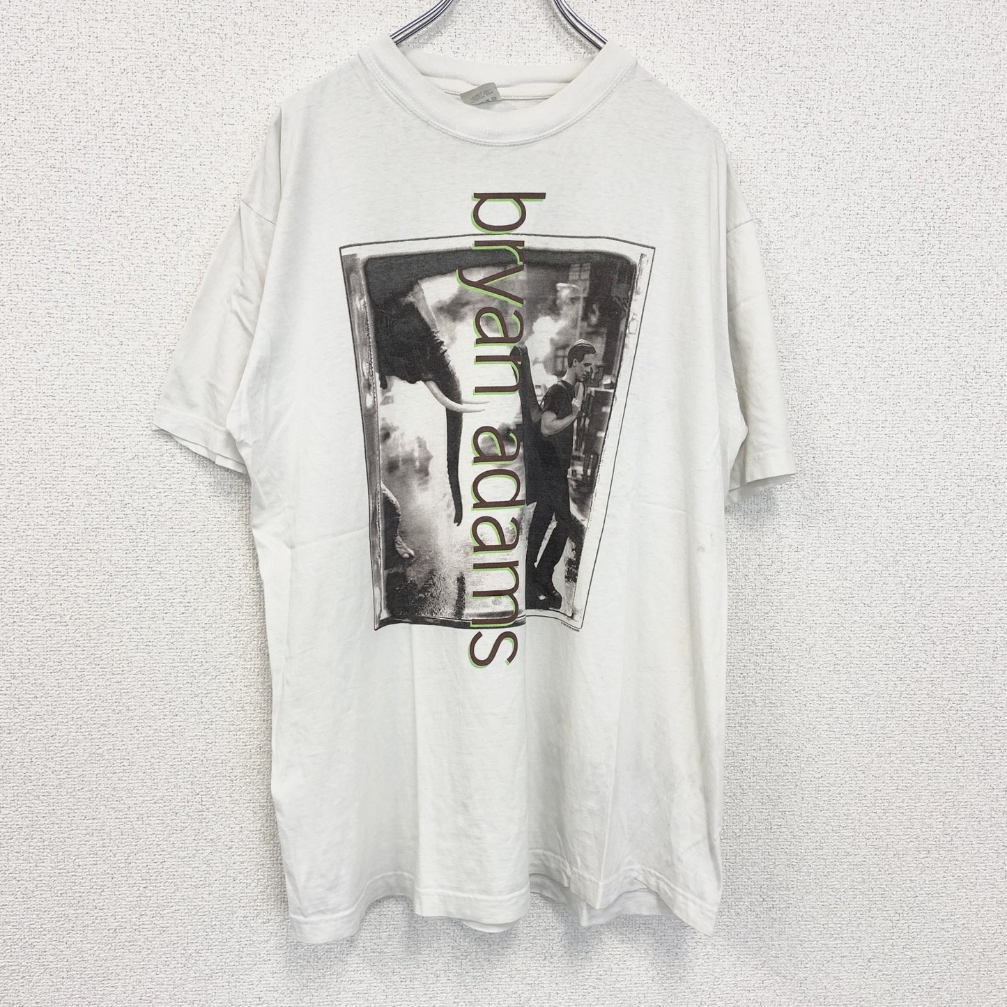 古着 used　BG　半袖ライブTシャツ　ブライアン アダムス　on a day like today　90s　白　XLサイズ