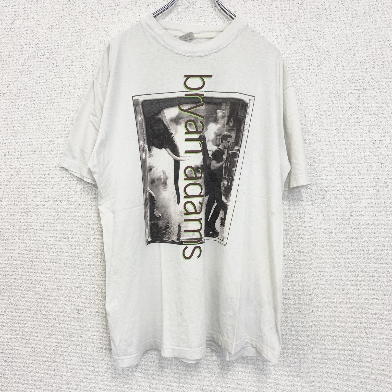 古着 used　BG　半袖ライブTシャツ　ブライアン アダムス　on a day like today　90s　白　XLサイズ