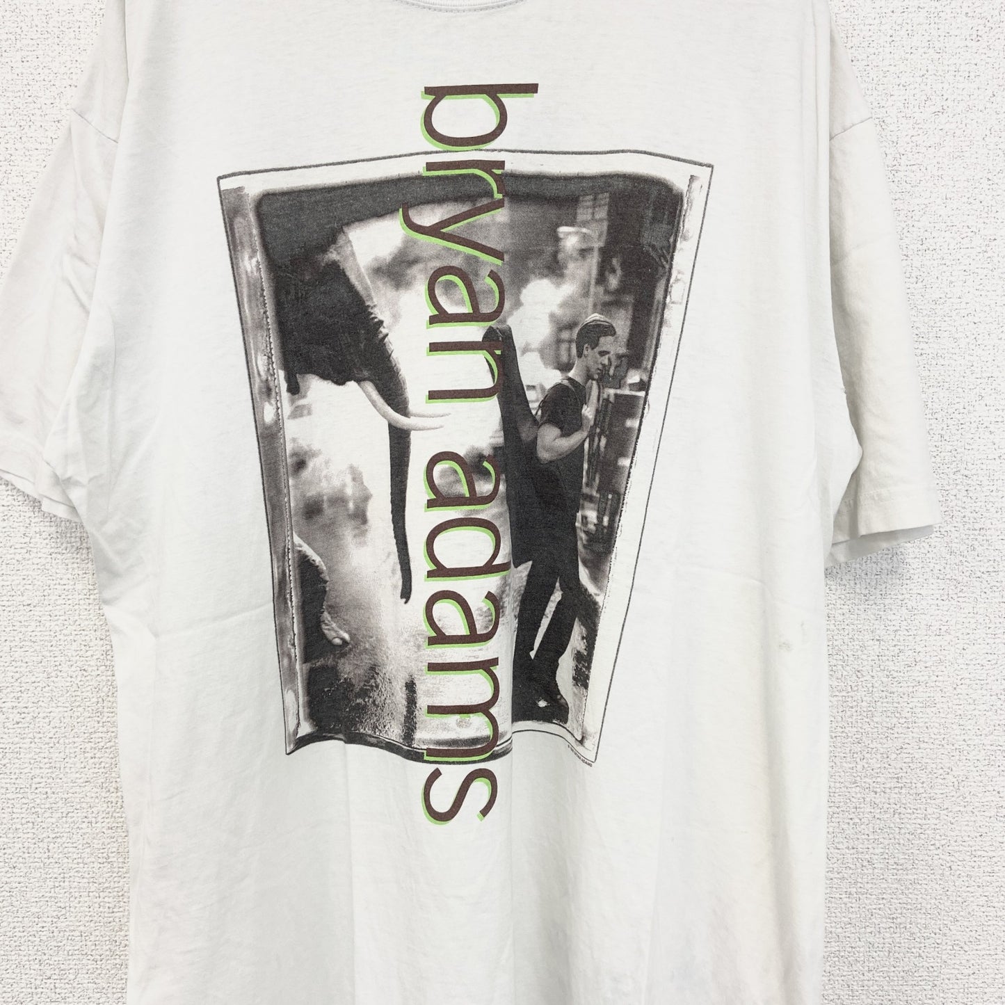 古着 used　BG　半袖ライブTシャツ　ブライアン アダムス　on a day like today　90s　白　XLサイズ