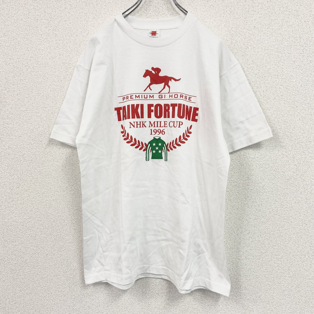 MAFIMUM　半袖プリントTシャツ　競馬　プレミアムGIホース　白　ホワイト　Lサイズ