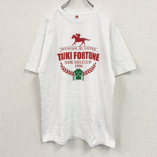 MAFIMUM　半袖プリントTシャツ　競馬　プレミアムGIホース　白　ホワイト　Lサイズ