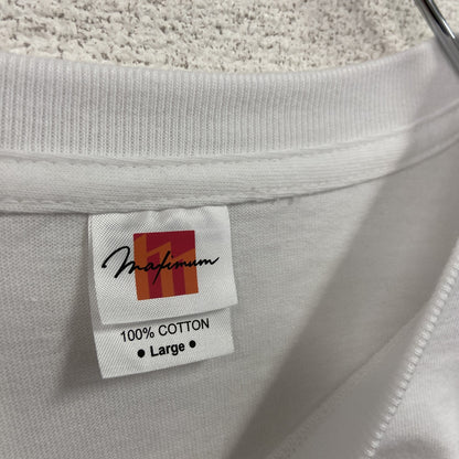 MAFIMUM　半袖プリントTシャツ　競馬　プレミアムGIホース　白　ホワイト　Lサイズ