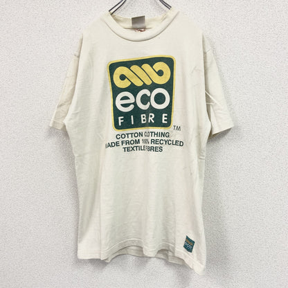 ECO FIBRE　半袖プリントTシャツ　ベージュ　Lサイズ