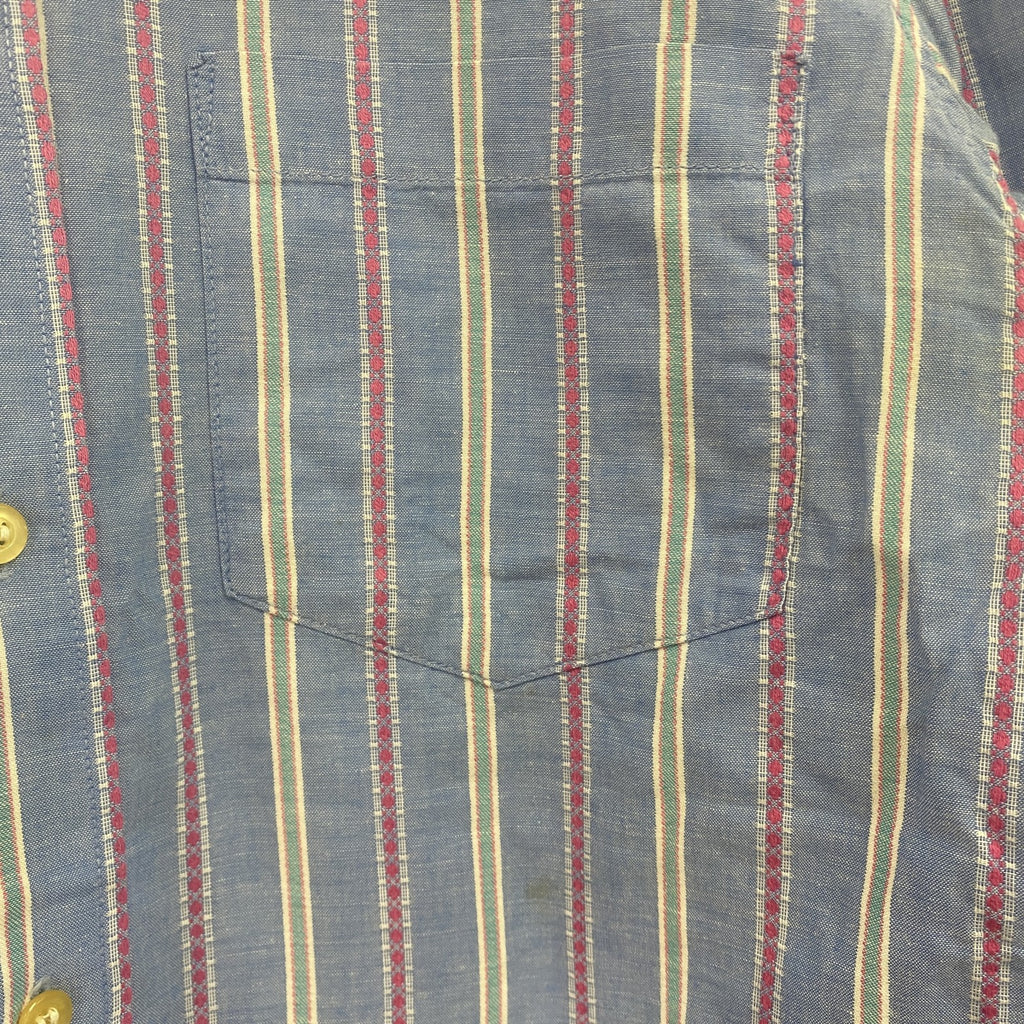Levi’s　リーバイス　長袖ボタンダウンシャツ　ストライプ柄　水色　ライトブルー　Mサイズ