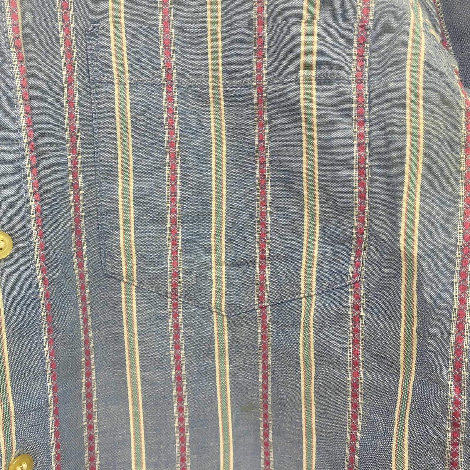 Levi’s　リーバイス　長袖ボタンダウンシャツ　ストライプ柄　水色　ライトブルー　Mサイズ
