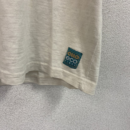 ECO FIBRE　半袖プリントTシャツ　ベージュ　Lサイズ