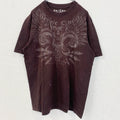 古着 used　Re-Gen　半袖プリントTシャツ　茶　ブラウン　レトロデザイン　ドクロ　スカル　平成　Y2K　XLサイズ