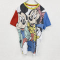 Mickey&Co.　ミッキーマウス　ミニーマウス　ドナルドダック　半袖プリントTシャツ　マルチカラー　Mサイズ