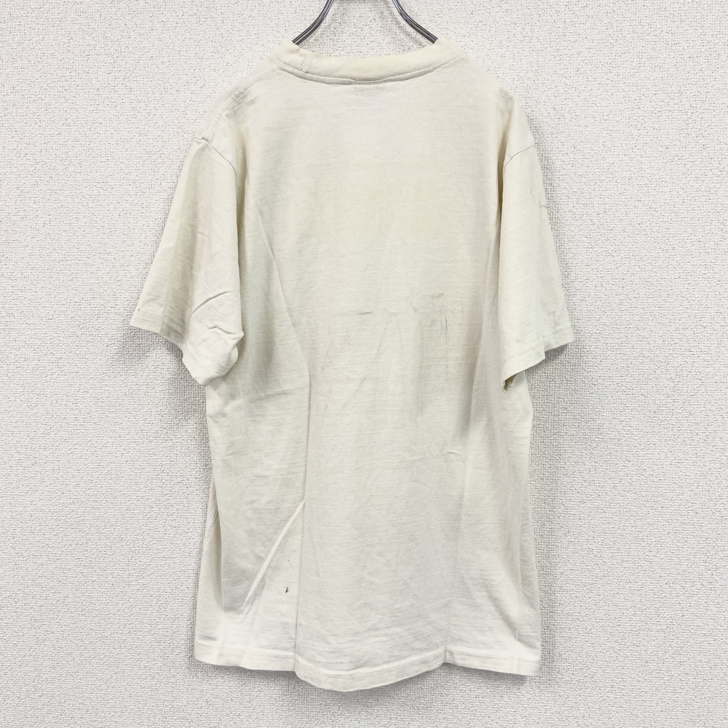 ECO FIBRE　半袖プリントTシャツ　ベージュ　Lサイズ