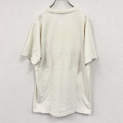 ECO FIBRE　半袖プリントTシャツ　ベージュ　Lサイズ