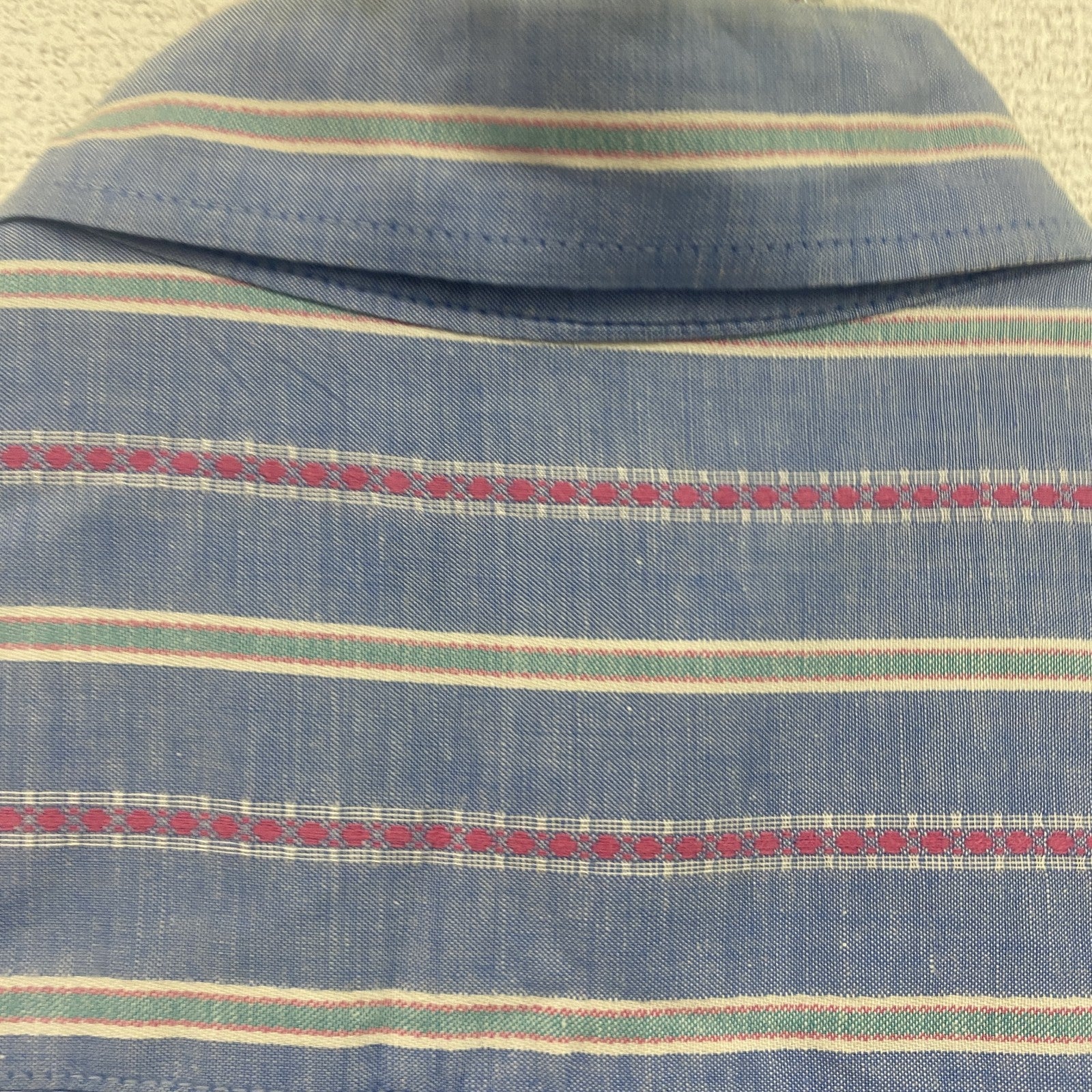 Levi’s　リーバイス　長袖ボタンダウンシャツ　ストライプ柄　水色　ライトブルー　Mサイズ