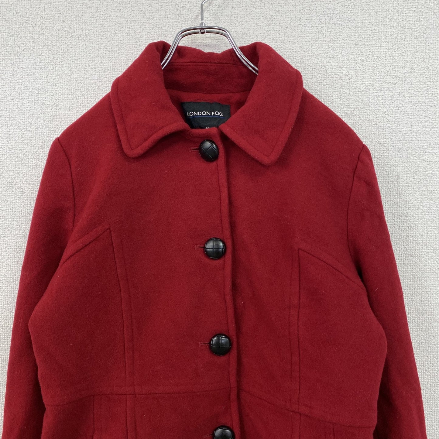 LONDON FOG　ロンドンフォグ　ウールコート　赤　レッド　Mサイズ
