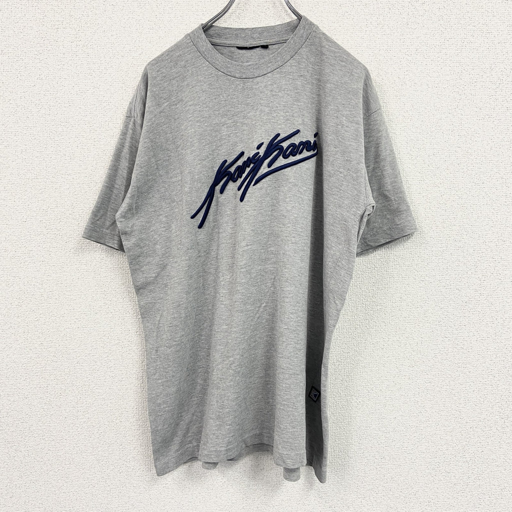 半袖Tシャツ　刺繡デザイン　灰色　グレー　Mサイズ