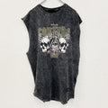 古着 used　THE COUTURE CLUB　半袖プリントノースリーブトップス　スカル　ドクロ　クルーネック　灰色　Sサイズ