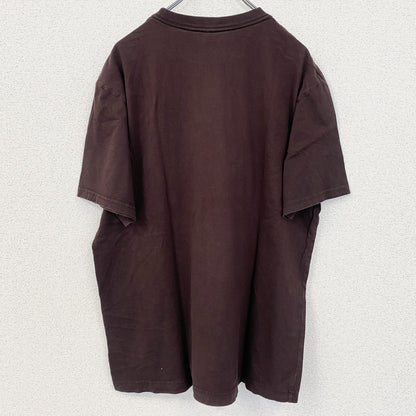 古着 used　Re-Gen　半袖プリントTシャツ　茶　ブラウン　レトロデザイン　ドクロ　スカル　平成　Y2K　XLサイズ