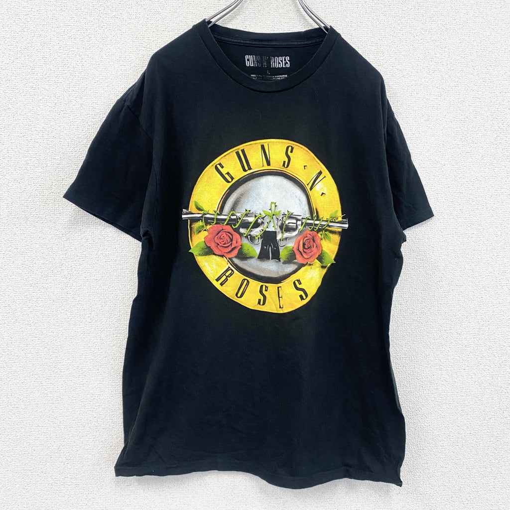 GUNS N’ ROSES　ガンズアンドローゼズ　半袖プリントTシャツ　黒　ブラック　Lサイズ