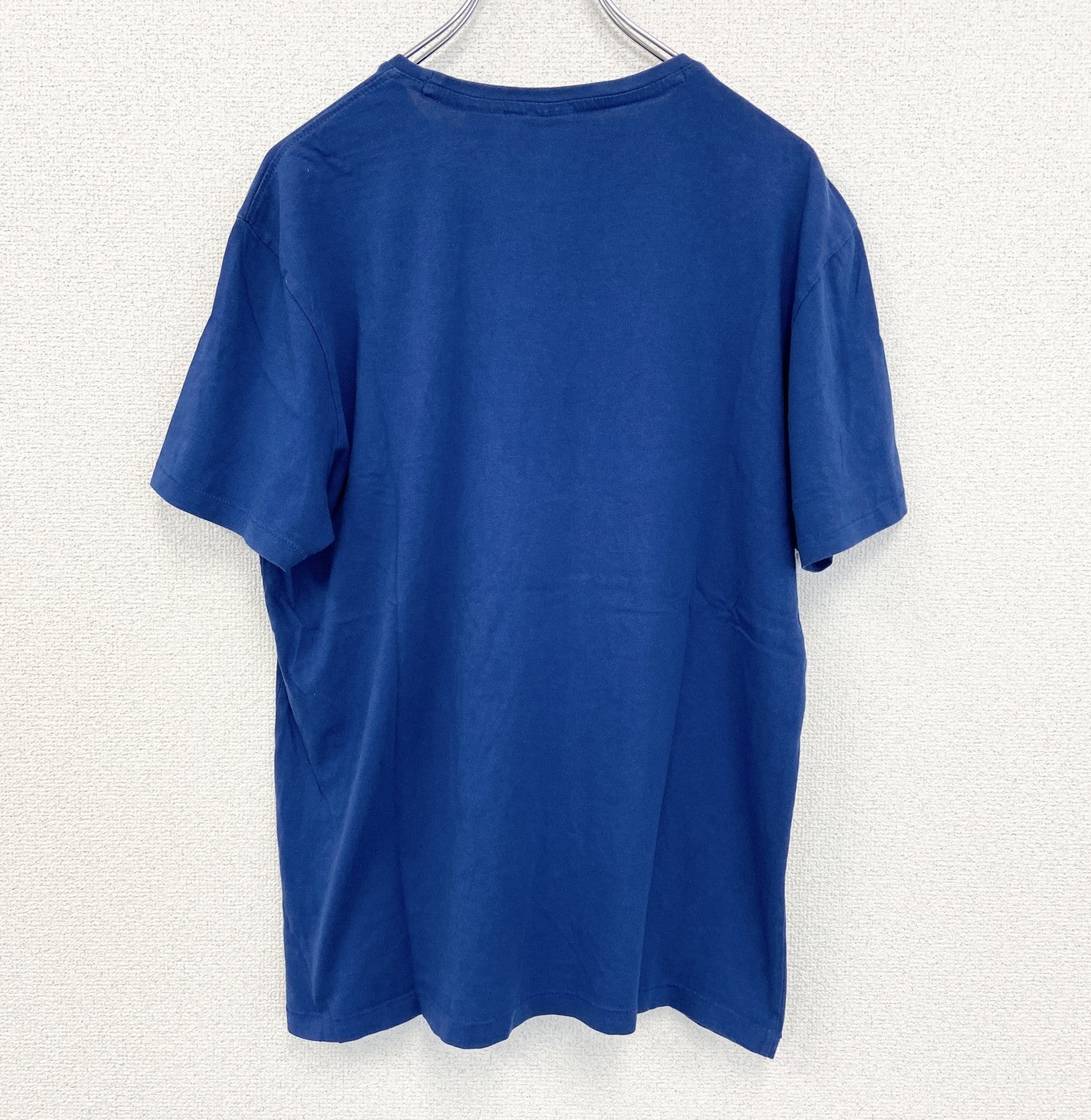 古着 used　s.Oliver　半袖プリントTシャツ　HOT ROD　クラシックカー　クルーネック　カジュアル　青　Lサイズ
