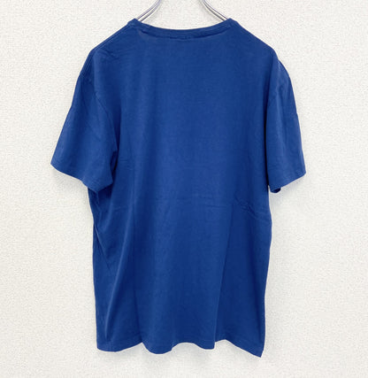 古着 used　s.Oliver　半袖プリントTシャツ　HOT ROD　クラシックカー　クルーネック　カジュアル　青　Lサイズ