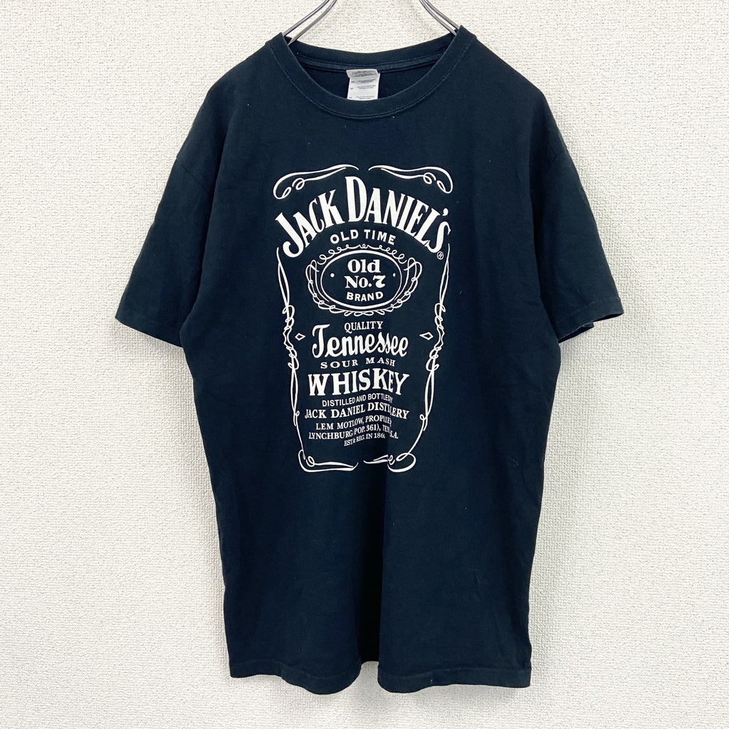 GILDAN　ギルダン　半袖プリントTシャツ　ジャックダニエル　テネシー・ウイスキー　黒　ブラック　Mサイズ