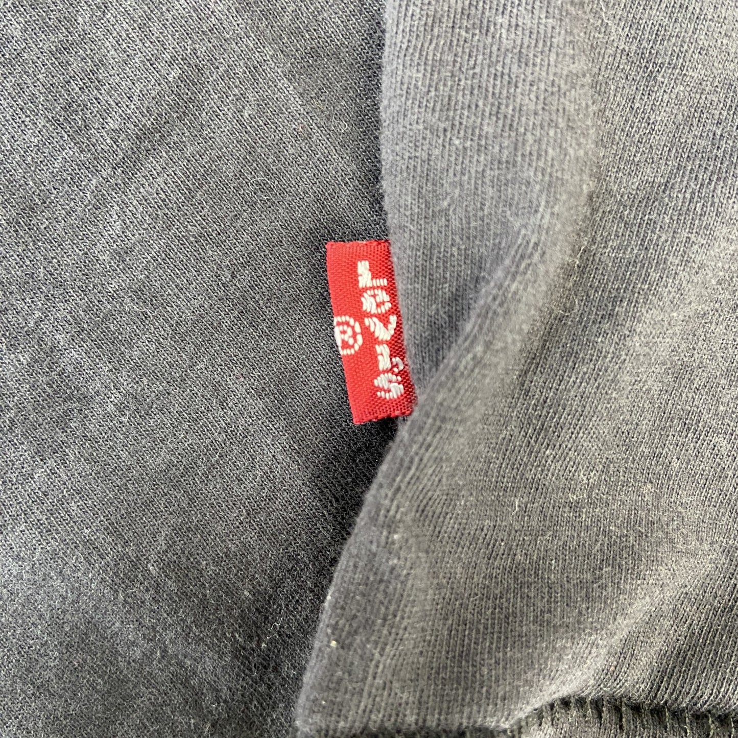 古着 used　LEVI’S　リーバイス　半袖プリントTシャツ　シングルステッチ　クルーネック　黒　白　バイカラー　XLサイズ