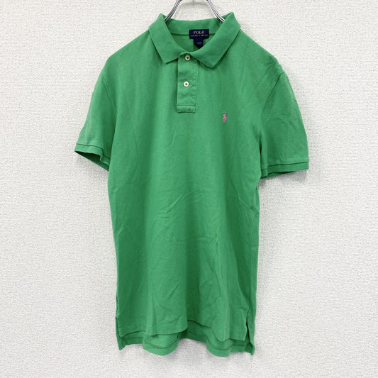 POLO RALPH LAUREN　ポロラルフローレン　半袖ポロシャツ　刺繡ロゴ　緑　グリーン　XLサイズ