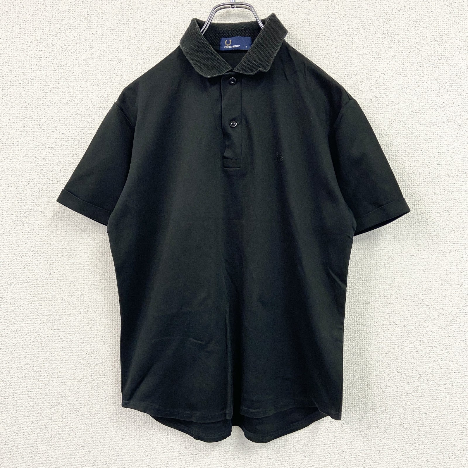 FRED PERRY　フレッドペリー　半袖ポロシャツ　黒　ブラック　Sサイズ