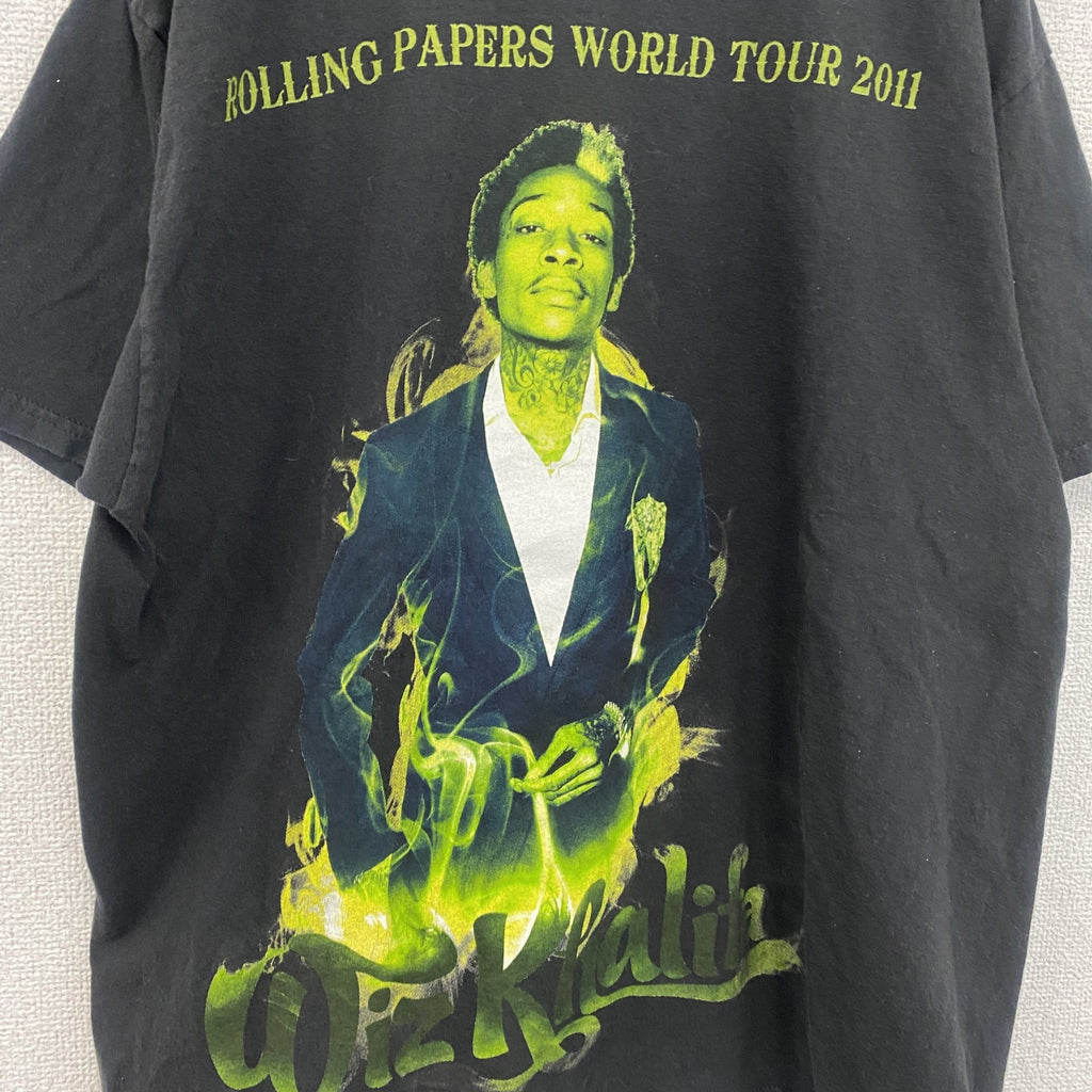 Hanes　ヘインズ　ROLLING PAPERS　半袖プリントTシャツ　黒　ブラック　Lサイズ