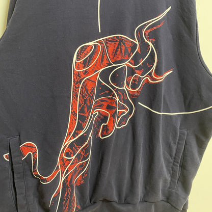 古着 used　PUMA　長袖プリントパーカー　スウェットフーディ　RedBull RACING　ビッグシルエット　2XLサイズ