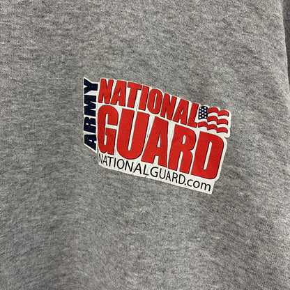 NATIONAL GUARO　U.S.ARMY　スウェット/トレーナー　ミリタリー　星条旗　灰色　グレー　Lサイズ