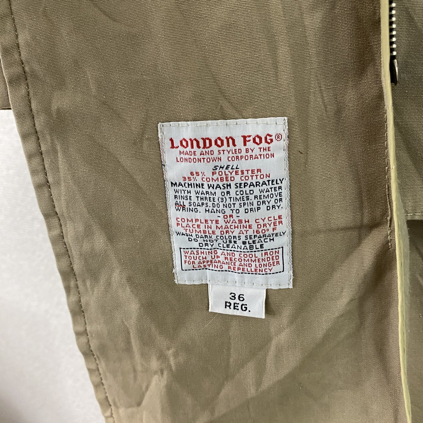 LONDON FOG　ロンドンフォグ　ダブルトレンチコート　ベージュ　36サイズ
