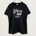B&C　半袖プリントアニマルTシャツ　PFER TIG　馬　英字プリント　黒　XXLサイズ