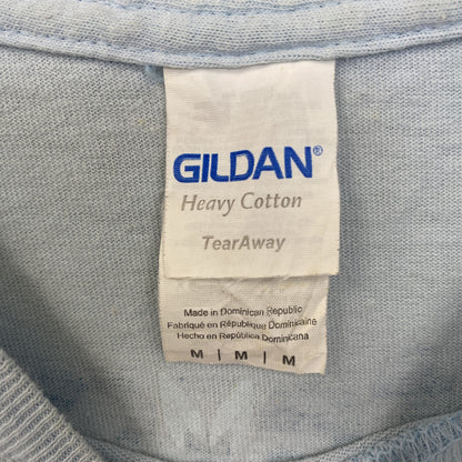 古着 used　GILDAN　ギルダン　半袖プリントTシャツ　ベースボール　野球　スポーツ　水色　ライトブルー　Mサイズ