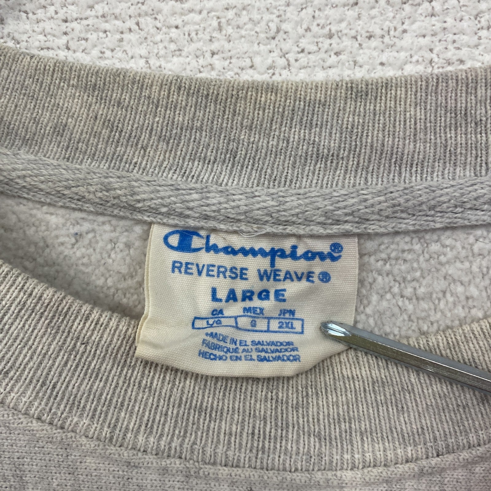 Champion　チャンピオン　リバースウィーブ　スウェット/トレーナー　カプセルプリント　霜降りグレー　Lサイズ