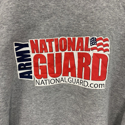 NATIONAL GUARO　U.S.ARMY　スウェット/トレーナー　ミリタリー　星条旗　灰色　グレー　Lサイズ