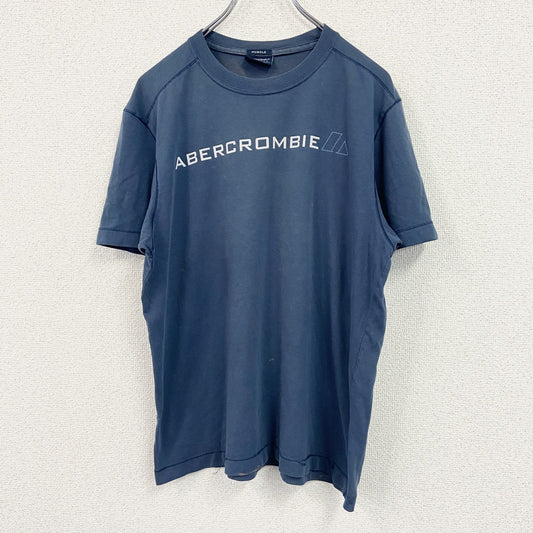 MUSCLE　半袖プリントTシャツ　紺　ネイビー　Lサイズ