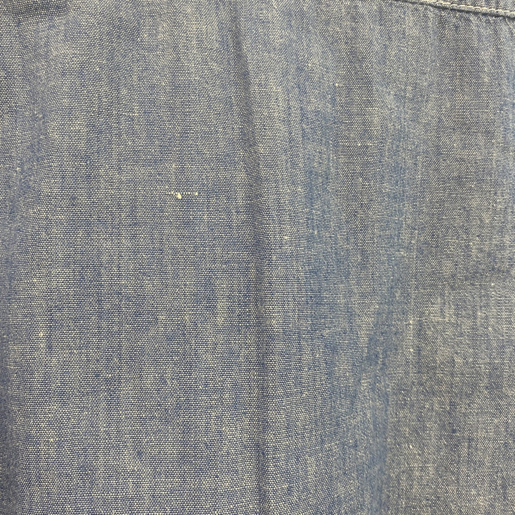 LEE　リー　SANFORIZED　長袖デニムシャツ　2つポケット　無地　インディゴ　Mサイズ