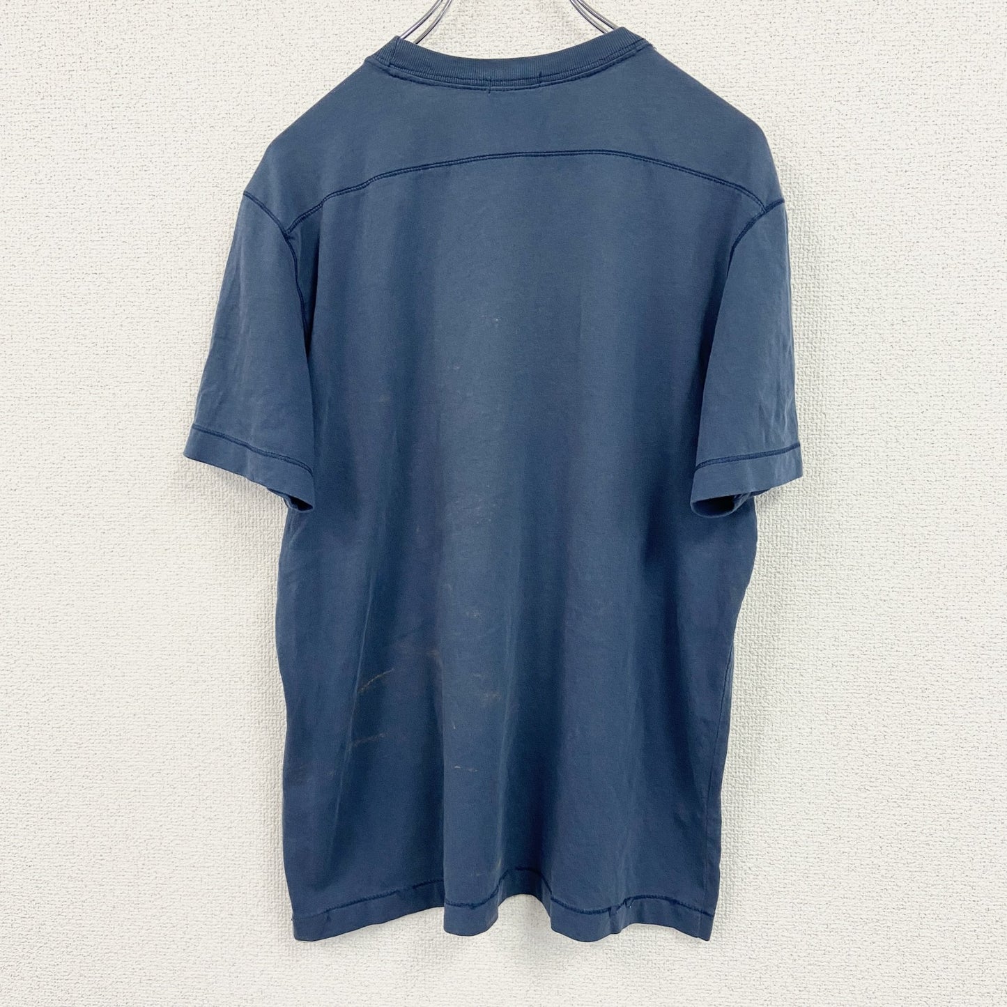 MUSCLE　半袖プリントTシャツ　紺　ネイビー　Lサイズ