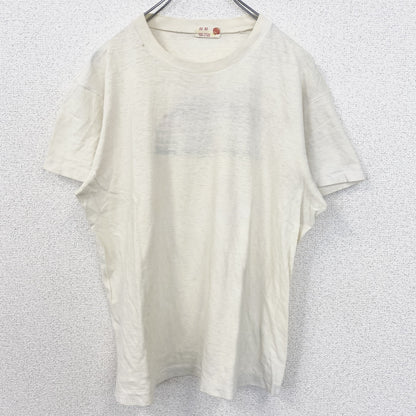 古着 used　　半袖プリントTシャツ　バックプリント　車　カー　シングルステッチ　90s　レトロ　アイボリー　Mサイズ