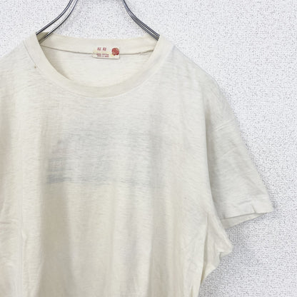 古着 used　　半袖プリントTシャツ　バックプリント　車　カー　シングルステッチ　90s　レトロ　アイボリー　Mサイズ