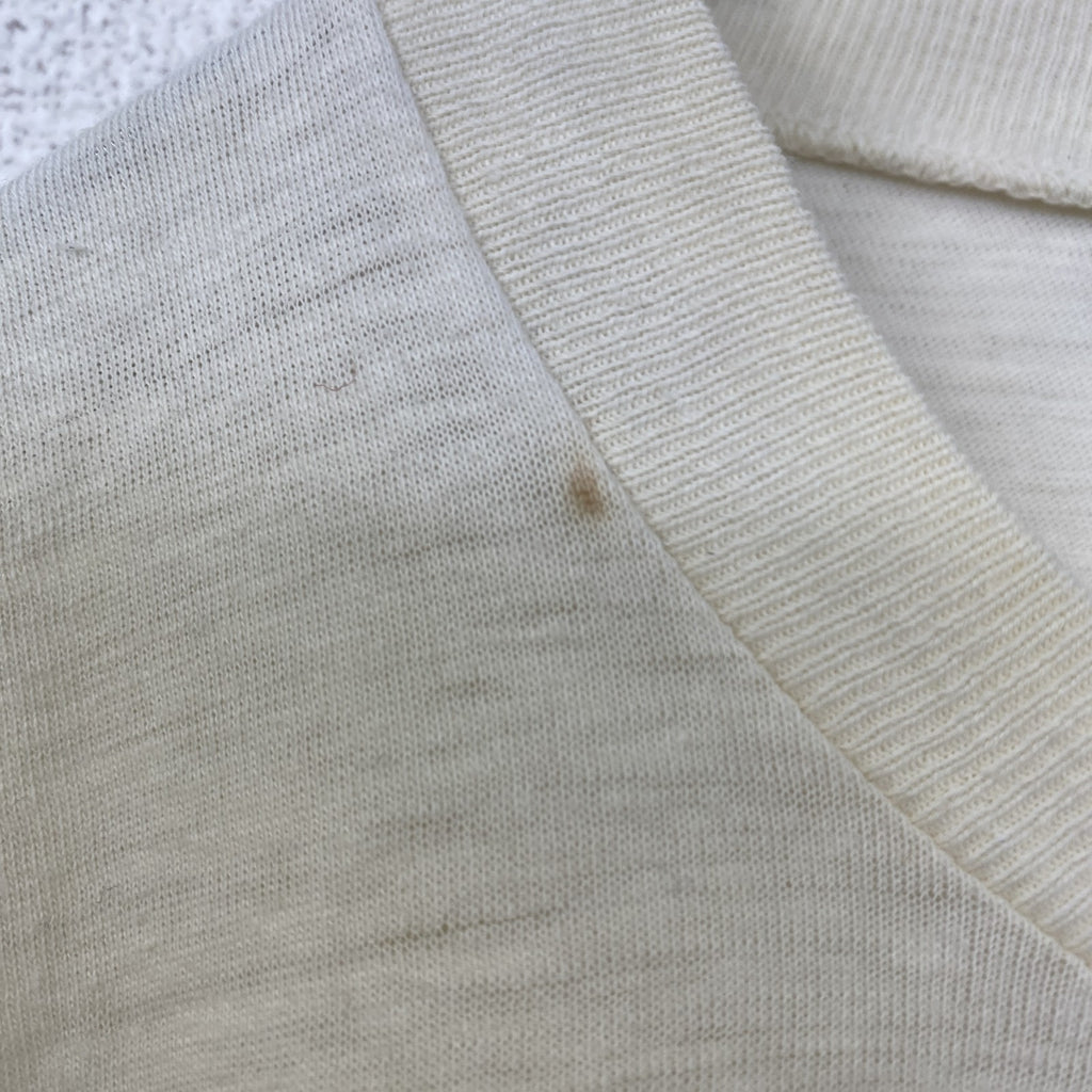 古着 used　　半袖プリントTシャツ　バックプリント　車　カー　シングルステッチ　90s　レトロ　アイボリー　Mサイズ