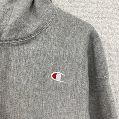 Champion　チャンピオン　リバースウィーブ　スウェットパーカー/フーディー　刺繡ロゴ　霜降りグレー　XSサイズ
