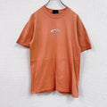 00s　CRU　クルー　半袖プリントTシャツ　フェード　両面プリント　デカロゴ　クルーネック　ヴィンテージ　オレンジ