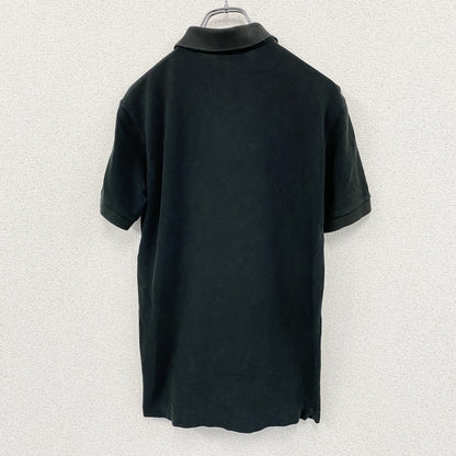 LACOSTE　ラコステ　半袖ポロシャツ　刺繍ロゴ　ワンポイント　黒　ブラック　3サイズ